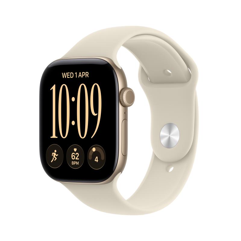 Apple Watch Series 12 GPS 42mm Light Gold Aluminium Case with Sand Sport Band - S/M