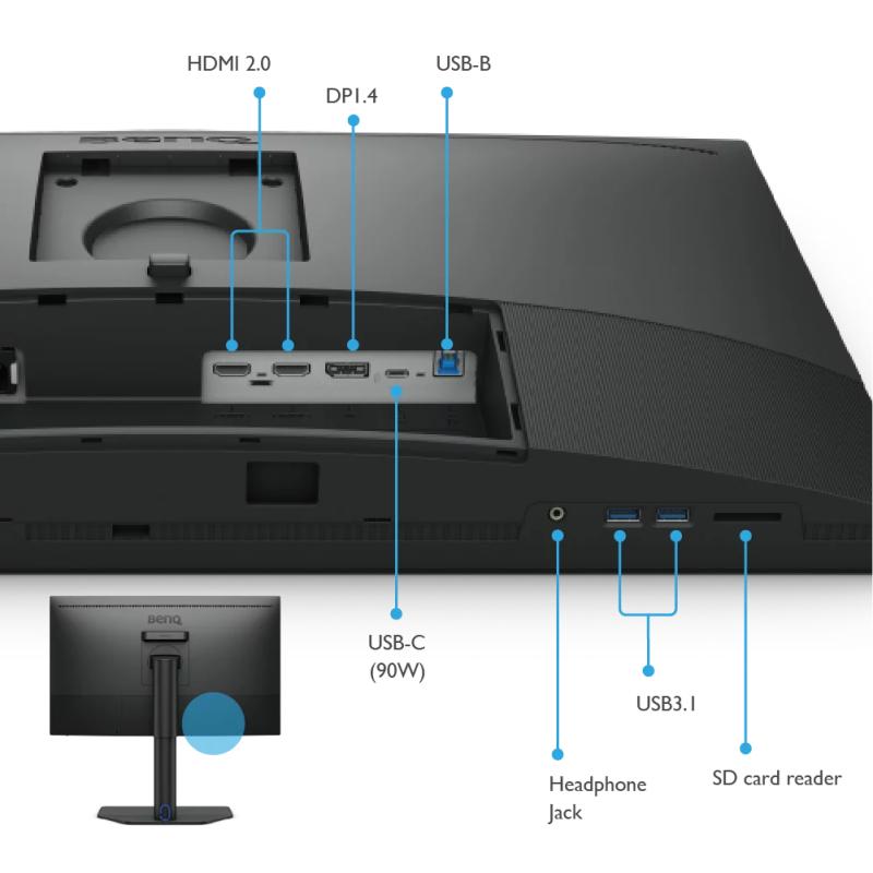 Monitor Consumer BenQ SW272QN, 27", 2560 x 1440 pixeli, Black, 3 ani Garantie
